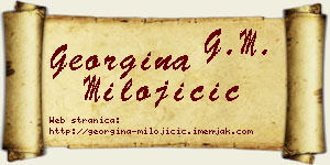 Georgina Milojičić vizit kartica